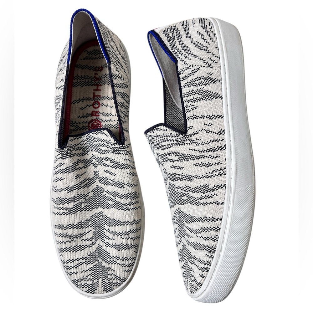 Rothy’s The Sneaker‎ Maritime Tiger Blue Ivory Retired Women’s 10.5